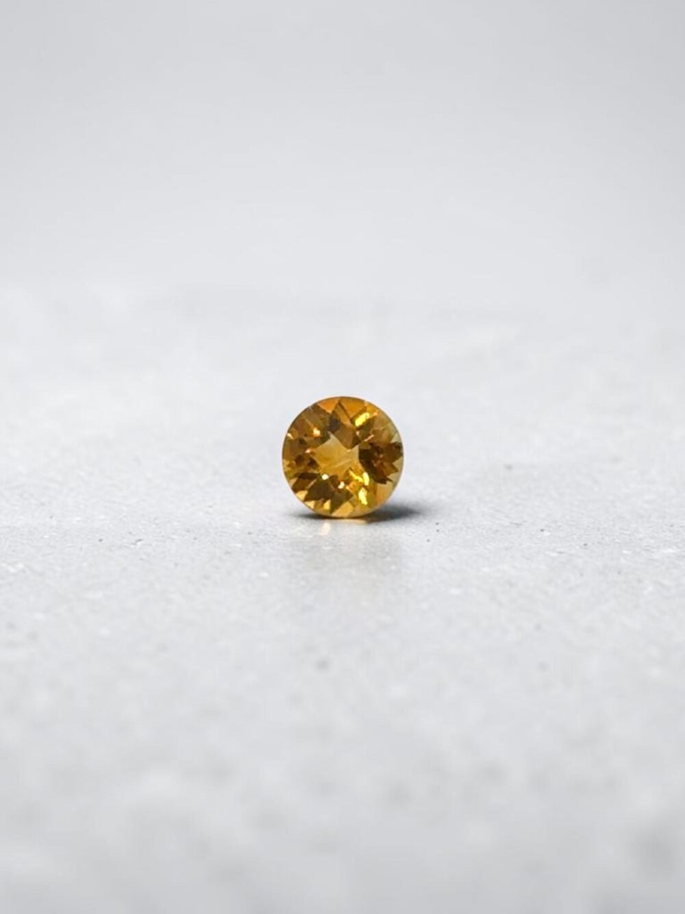 0.73 Carat Round Citrine Gemstone